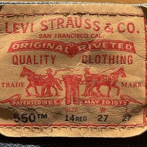 Levi’s 550 Relaxed Fit Jeans, sz. 14, 27” x 27”